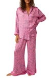 Shop Free People Dreamy Days Print Pajamas In Sugar Snaps Combo