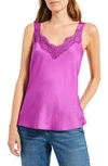 Nic + Zoe Nic+zoe Lace Trim Tank In Pink