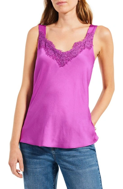 Nic + Zoe Lace Cami Tank In Vivid Magenta In Multi