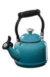 Le Creuset 1.25-quart Stainless Steel Demi Tea Kettle In Caribbean