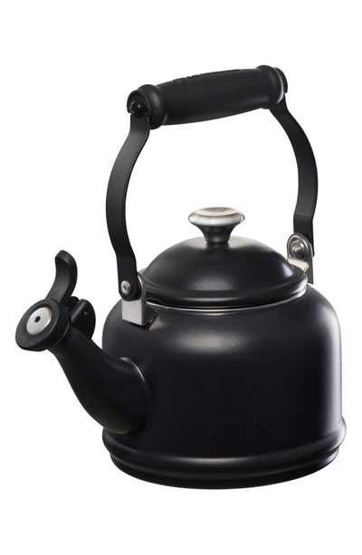 Le Creuset 1.25-quart Stainless Steel Demi Tea Kettle In Licorice