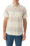 O'neill Men's Seafaring Stripe Short Sleeve Standard Shirt In Cream