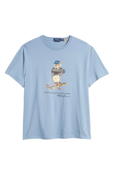 Polo Ralph Lauren Skiing Polar Bear Graphic T-shirt In Blue