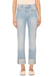 DL1961 PATTI CUFFED HIGH WAIST STRAIGHT LEG JEANS