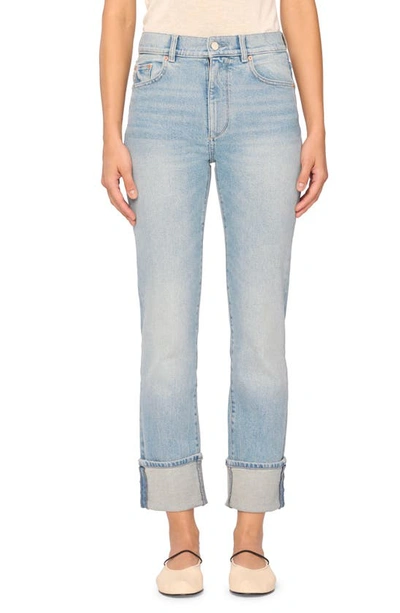 Dl1961 Patti Cuffed High Waist Straight Leg Jeans In Fiji Cuffed (vintage)