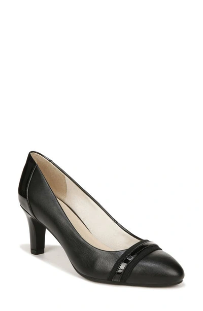Lifestride Gio-pump Pumps In Lux Navy Faux Leather