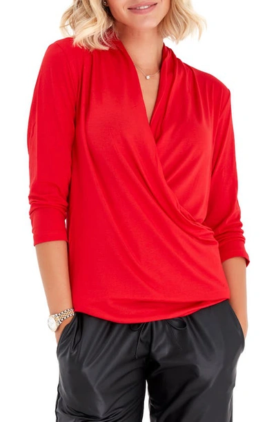 ACCOUCHÉE SURPLICE V-NECK MATERNITY/NURSING TOP