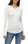 Michael Stars Regan Thermal Henley Tee In Chalk