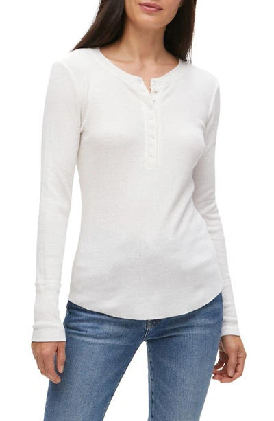 Michael Stars Regan Thermal Henley Tee In Chalk