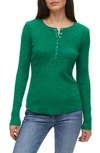 Michael Stars Regan Thermal Henley Tee In Beetle