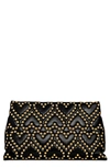 REBECCA MINKOFF HEART STUD PILLOW QUILTED FAUX LEATHER CLUTCH