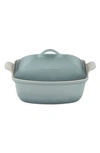 Le Creuset 4.5-quart Heritage Stoneware Deep Baker With Lid In Sea Salt