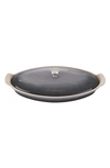 Le Creuset 1.7-quart Heritage Stoneware Oval Fish Baker In Oyster