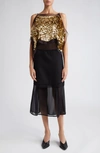 Proenza Schouler Sequin-embroidered Silk Midi Dress In Black Multi