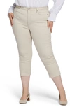 Nydj Chloe High Waist Release Hem Capri Jeans In Gray