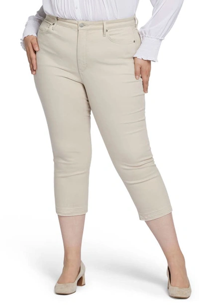 Nydj Chloe High Waist Release Hem Capri Jeans In Gray