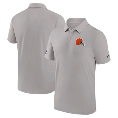 Nike Cleveland Browns Sideline Coach Menâs  Men's Dri-fit Nfl Polo In Gray