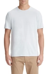 Vince Crewneck Linen T-shirt In Glacier