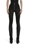 Mugler Black Spiral Flared Jeans In Black
