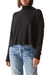 Michael Stars Frida Mock Neck Top In Black