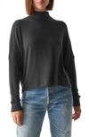 Michael Stars Frida Mock Neck Top In Charcoal