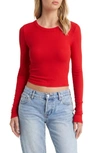 BP. BP. RIB LONG SLEEVE CROP TOP