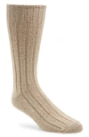 AMERICAN TRENCH RIBBED WOOL & SILK BLEND BOOT SOCKS