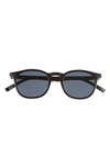Le Specs Club Royale 48mm Round Sunglasses In Black
