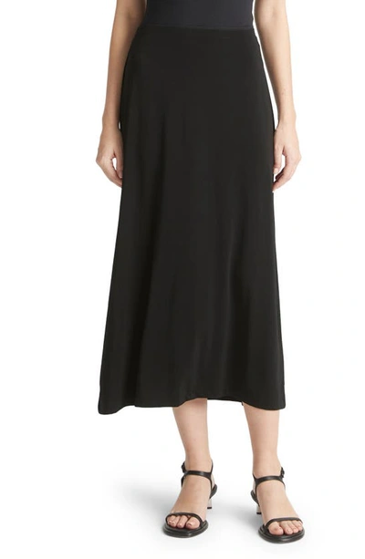 Vince Pull-on Midi Slip Skirt In Black