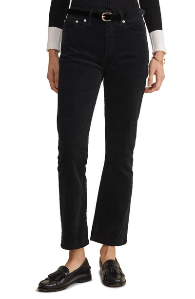 Vineyard Vines Cotton Blend Stretch Corduroy Kick Flare Pants In Jet Black