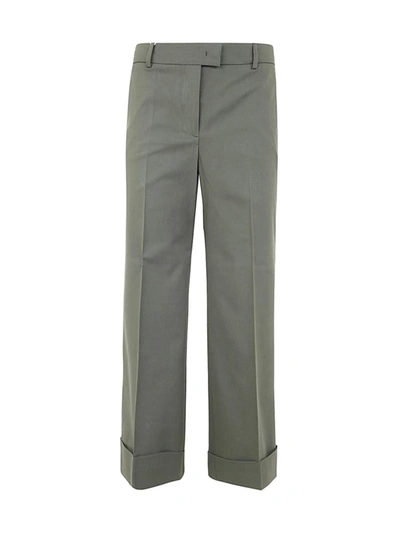 Alberto Biani Cropped Regular Trouser In Military