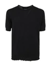 Md75 Round Neck Pullover In Black