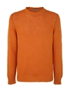 Nuur Regular Fit Round Neck Pullover In Yellow & Orange