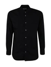 Tintoria Mattei Plain Collar Shirt In Black