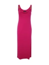 Versace Fuchsia Midi Dress With Medusa Plaque In Pink & Purple