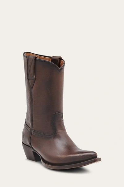 The Frye Company Frye Sacha Mid Pull On Boots In Chocolate