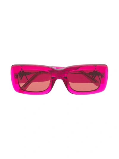 Linda Farrow Marfa Sunglasses In Pink & Purple