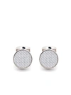 Tateossian Embossed Carbon Tablet Cufflinks In Grey