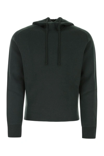 Bottega Veneta Man Bottle Green Stretch Wool Blend Sweatshirt