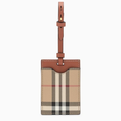 Burberry Brown Canvas And Leather Tag Women In Cream