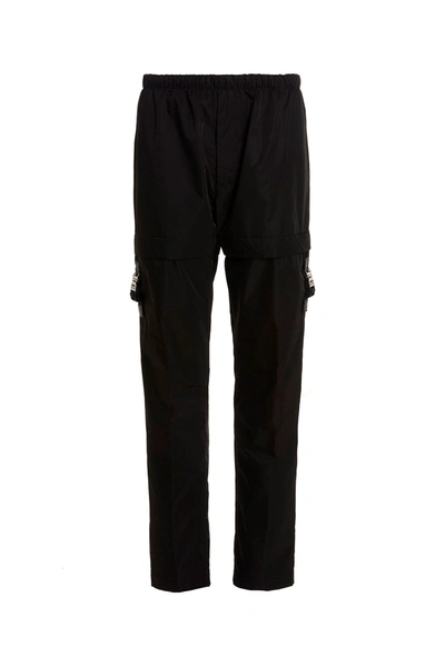 Givenchy 4g-buckle Straight-leg Cargo Trousers In Black