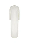 PRADA PRADA WOMAN WHITE COTTON SHIRT DRESS