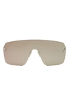 Fendi The  First Shield Sunglasses In Solid Brown / Rose Gold Mirror