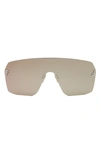 Fendi The  First Shield Sunglasses In Solid Brown/rose Gold Mirror