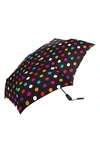 SHEDRAIN POLKA DOT AUTO OPEN COMPACT UMBRELLA