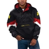 Starter Black Jeff Gordon Home Team Satin Half-zip Hoodie In Black