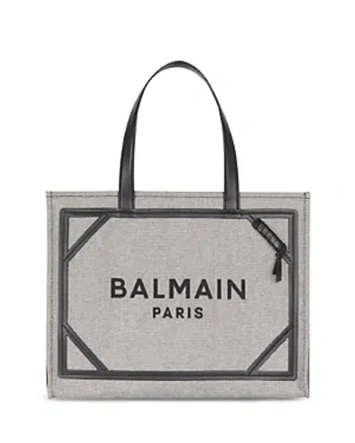Balmain B-army 42 Logo-print Tote Bag In Black/gray/gold