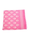 Alexander Mcqueen Silk Skull Print Scarf In Pink