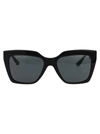 Versace Greca Chain Square Acetate Sunglasses In Gb1/87 Black