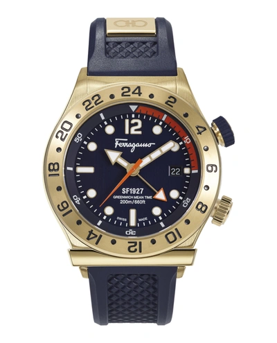 Ferragamo 1927 Silicone Watch In Gold